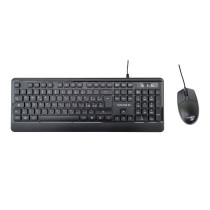 YASHI TASTIERA E MOUSE USB KIT, SOFT, NERO, ITA