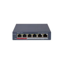 HIKVISION SWITCH 4P 10/100M RJ45 POE PORTS + 2P 10/100M RJ45 PORT, 802.3AF/AT, POE BUDGET  60W L2, S