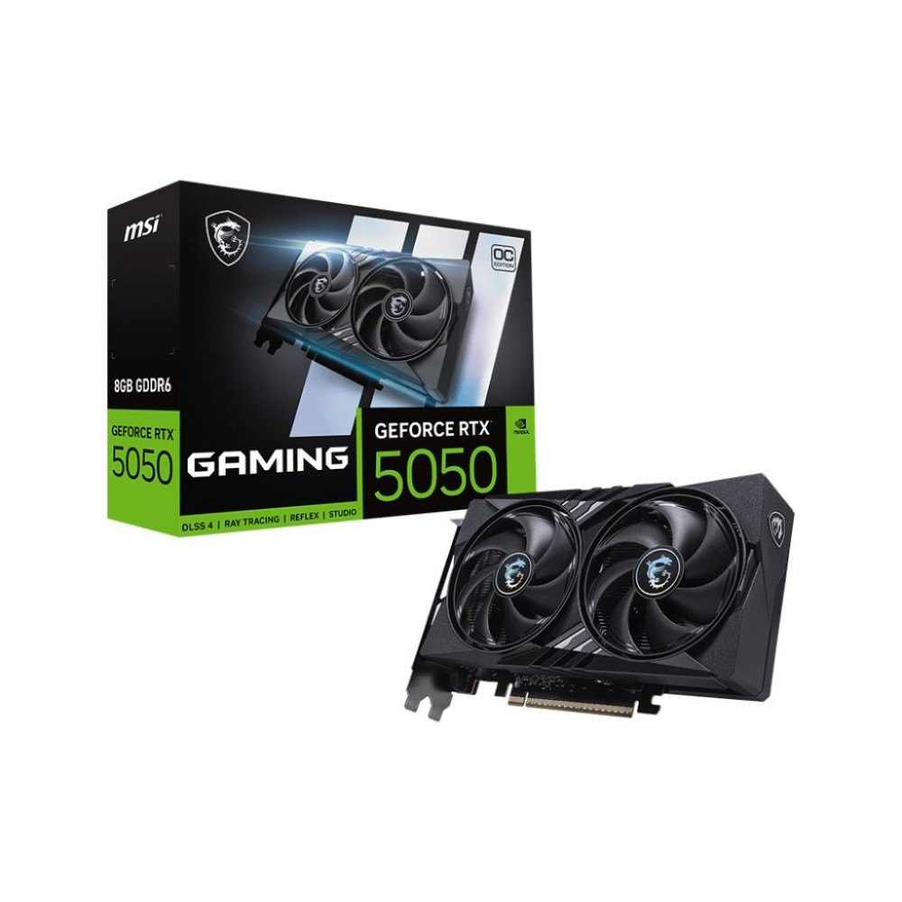 MSI VGA GEFORCE RTX 5050, RTX 5050 8G GAMING OC, 8GB GDDR6, HDMI/DP*3, ATX, DUAL FAN, OC