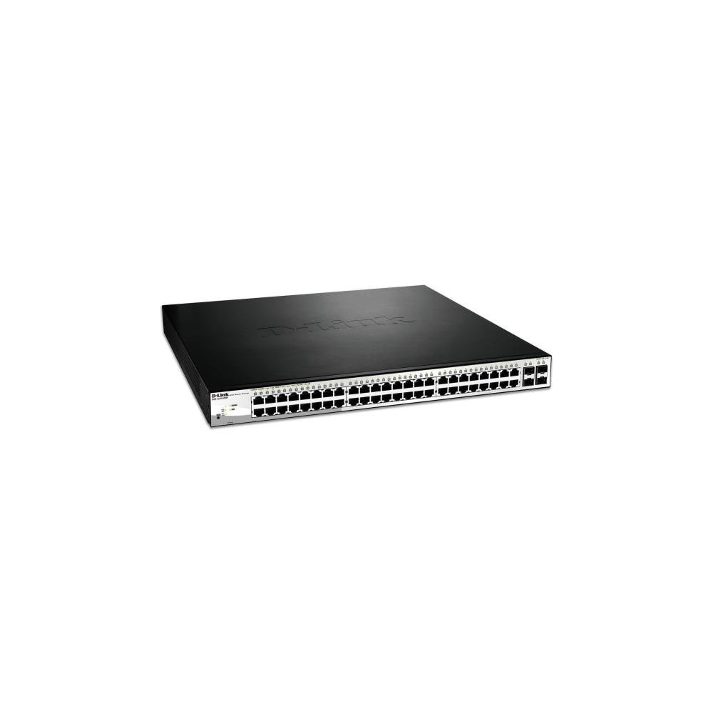 D-LINK SWITCH EASYSMART 52 PORTE GIGABIT POE 370W 4 SLOT SFP/COMBO 19 RACKMOUNT