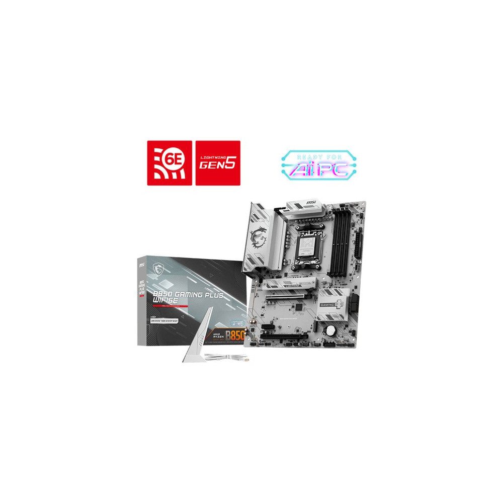 MSI MB B850 GAMING PLUS WIFI6E,AM5,4DDR5,2PCI-Ex16,1PCI-Ex1,2M.2,4SATA3,5USB 10G,6USB 5G,4USB2