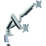 VALUE BRACCIO DOPPIO MONITOR, DESK CLAMP, 4 GIUNTI, ALTEZZE AGGIUSTABILI SEPARATAMENTE