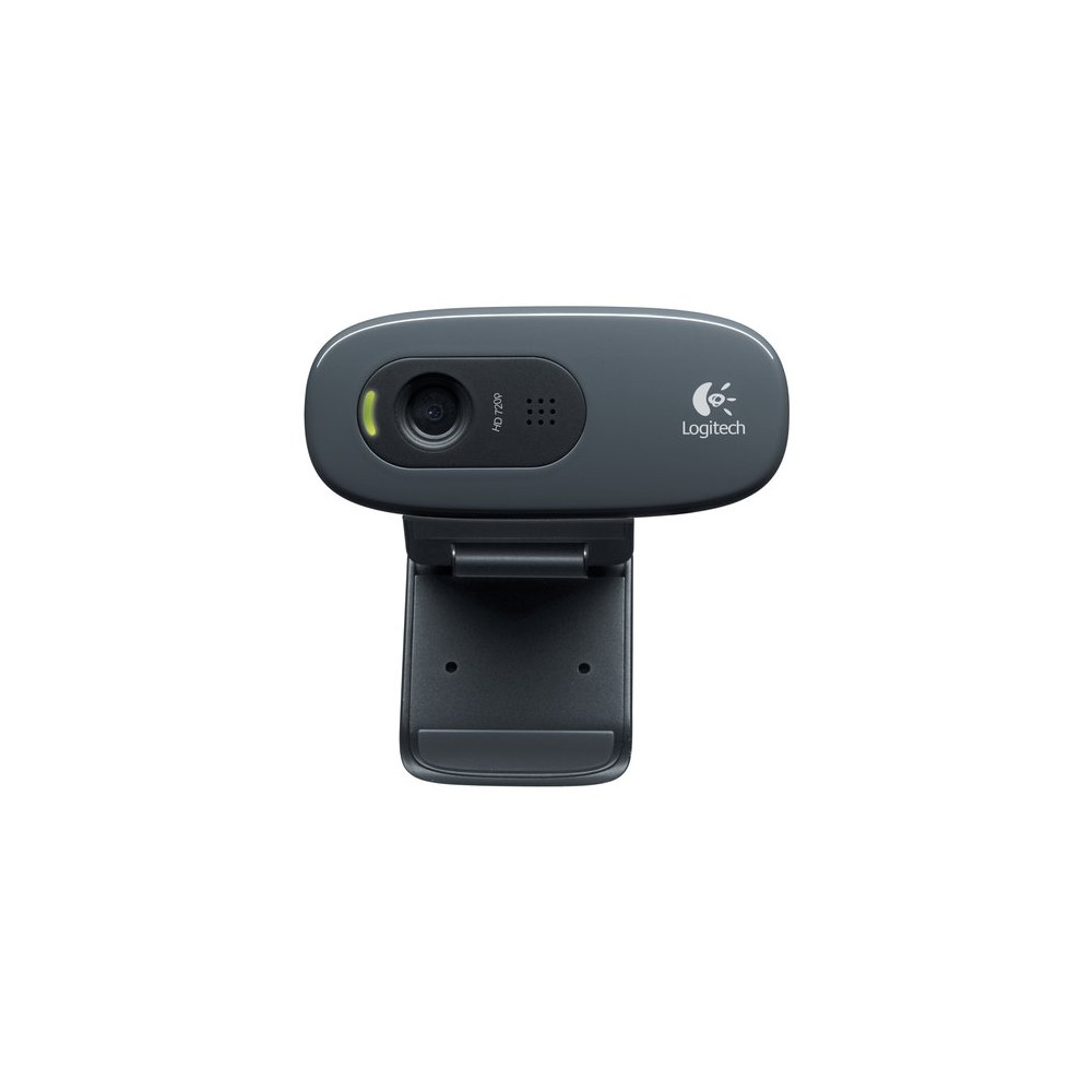 LOGITECH WEBCAM HD C270 USB 1MPX 1280X720  FLUID CRYSTAL MICROFONO INCORPORATO CLIP FISSAGGIO RILEVA
