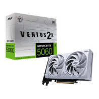 MSI VGA GEFORCE RTX 5060, RTX 5060 8G VENTUS 2X OC WHITE, 8GB GDDR7, HDMI/DP*3, ATX, DUAL FAN, OC, B