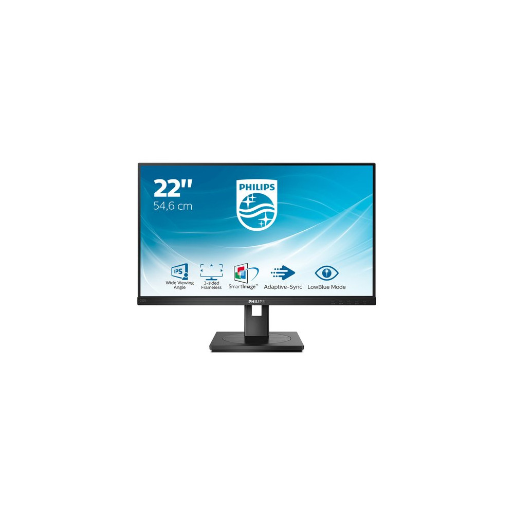 PHILIPS MONITOR 21,5 LED IPS 16:9 FHD 4MS 250 CD/M, VGA/DVI/DP/HDMI, MULTIMEDIALE