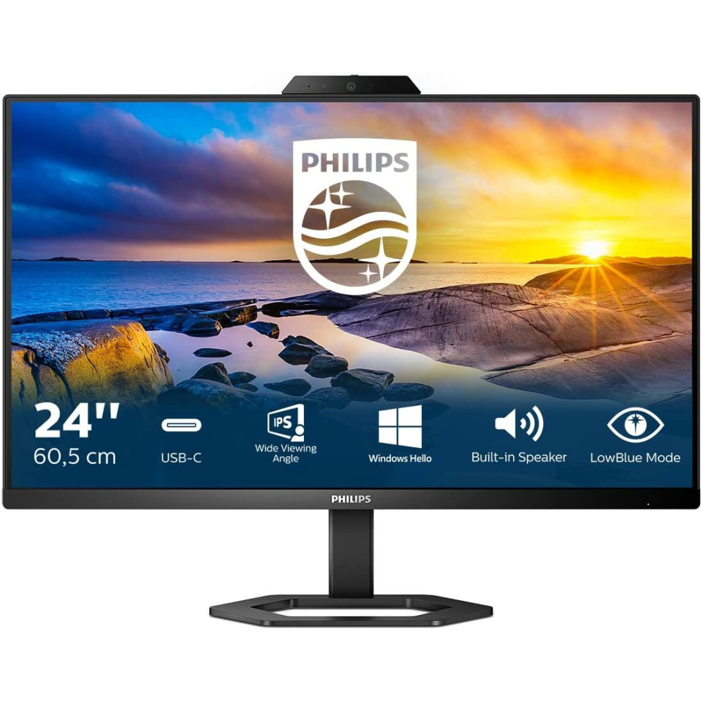 PHILIPS MONITOR 23,8 LED IPS 16:9 FHD 1MS 300 CDM, HDMI/DP, PIVOT, USB-C, WEBCAM, MULTIMEDIALE