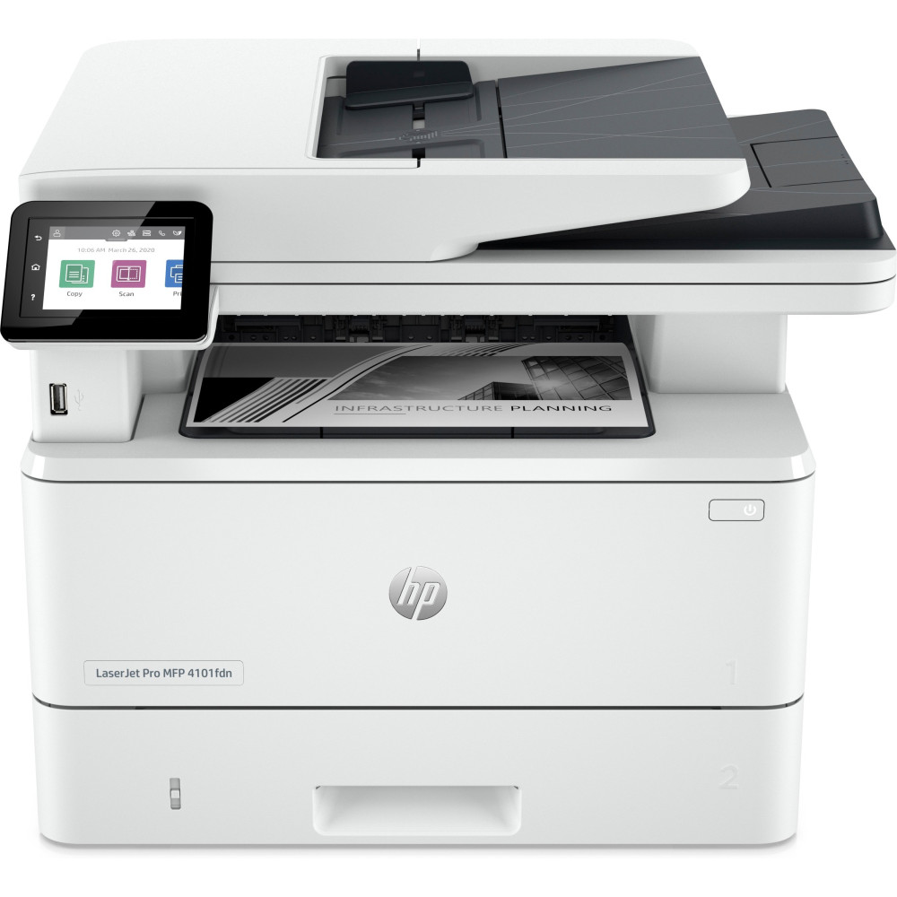HP MULTIFUNZIONE LASER A4 B/N, LASERJET PRO 4102FDW, SERIE 4000, 40PPM, ADF, FRONTE/RETRO, USB/LAN/WIFI, 4 IN 1