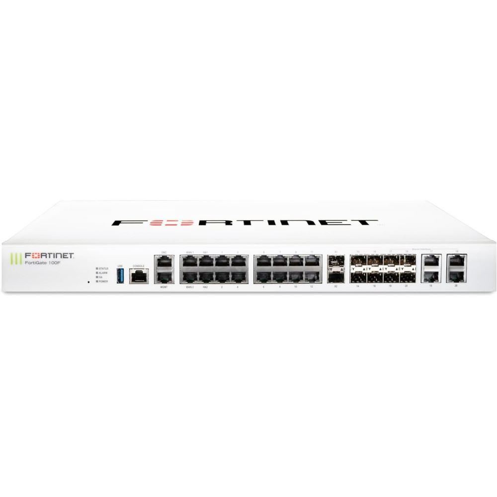 FORTIGATE-100F FIREWALL HARDWARE PIU 3 ANNI DI SERVIZI FORTICARE PREMIUM E FORTIGUARD UTP