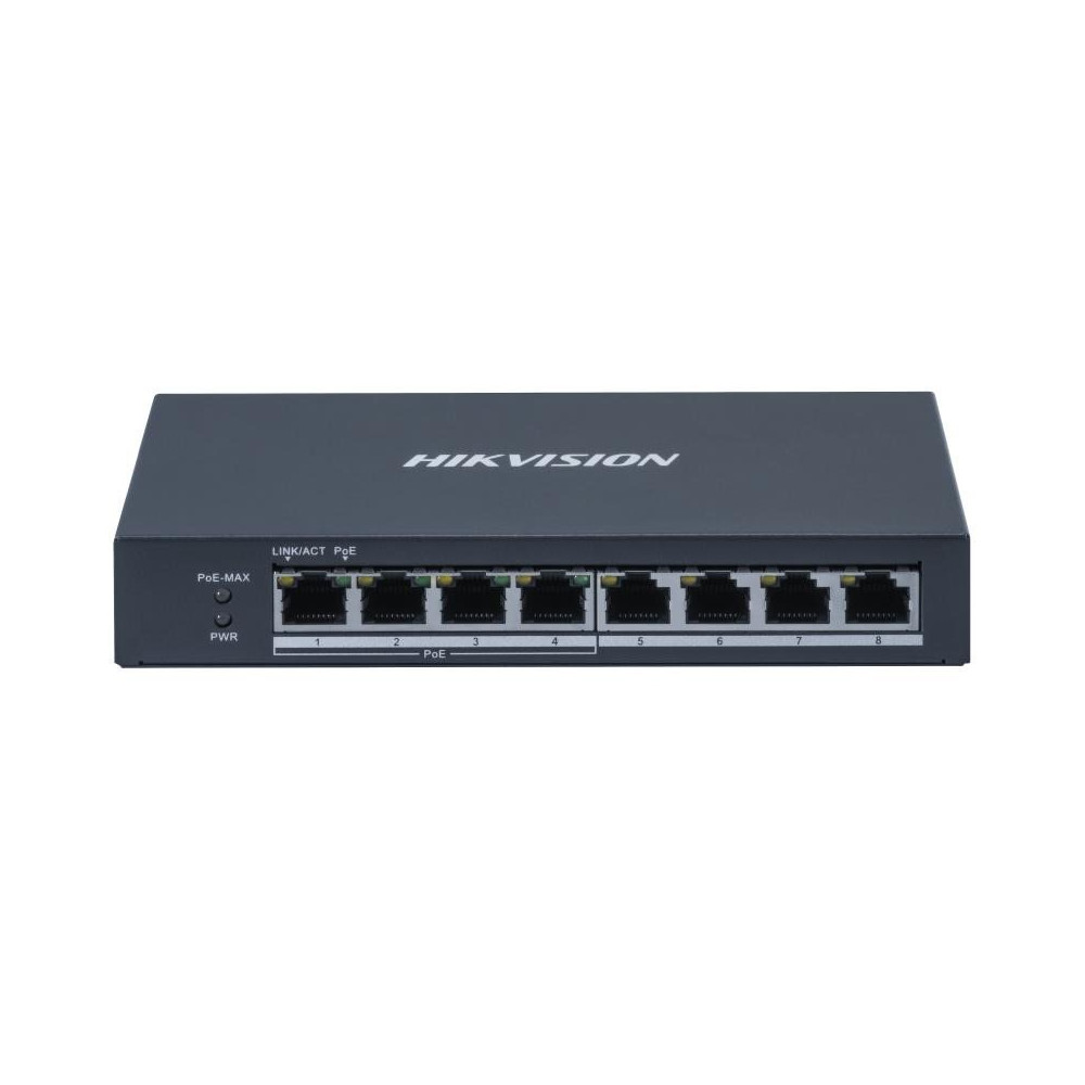 HIKVISION SWITCH 4 GIGABIT POE PORTS, 4 GIGABIT RJ45, 802.3AF/AT, POE POWER BUDGET 60W