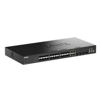 D-LINK SWITCH 28-PORT GIGABIT SFP STACKABLE SMART MANAGED SWITCH WITH 4 X COMBO AND 4 X 10G SFP+ POR
