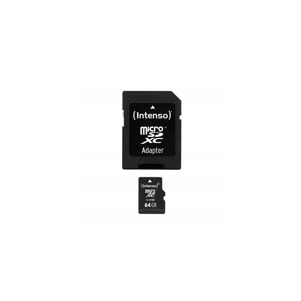 INTENSO MICRO SDHC 64GB CLASSE 10 + ADATTATORE SD