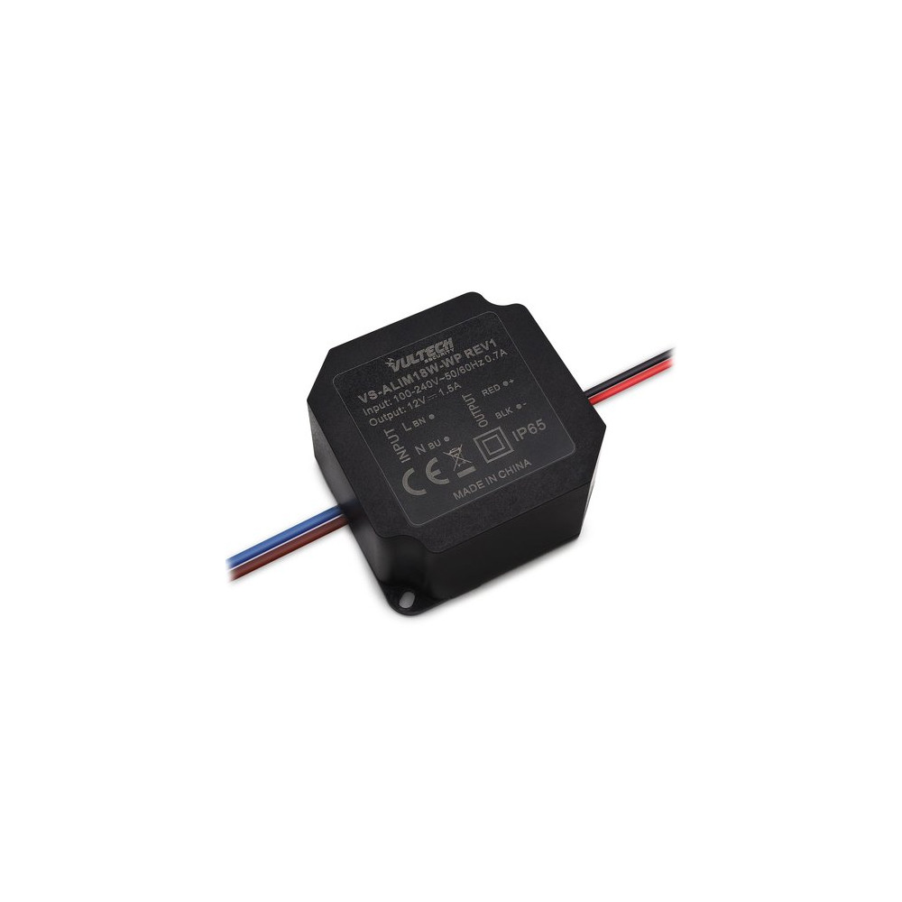 VULTECH SECURITY ALIMENTATORE 12V 1,5A IP65 WATERPROOF