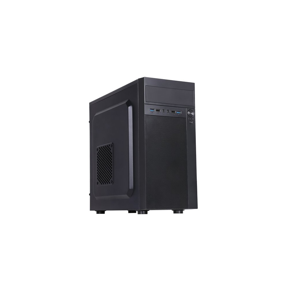 ITEK CASE THEON - MID TOWER, MATX, PSU 500W,  2XUSB3, FULL BLACK