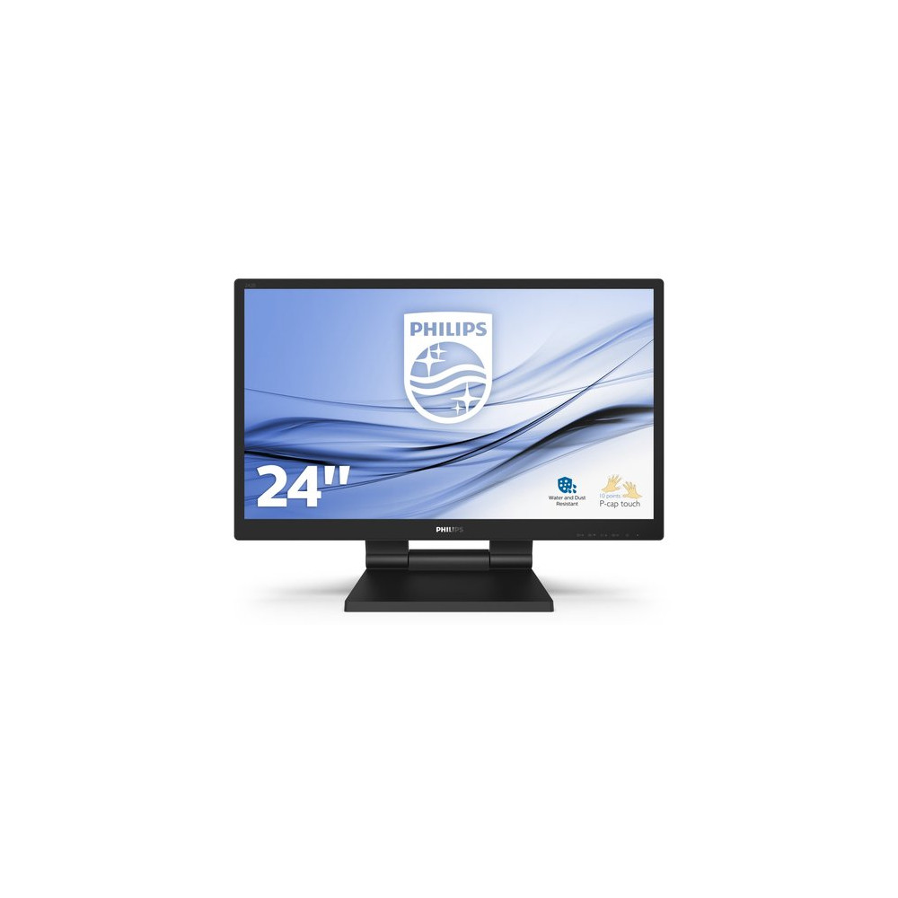 PHILIPS MONITOR TOUCH 23,8 LED IPS 16:9 FHD 5MS 250CDM, VGA/DVI/DP/HDMI, IP54, MULTIMEDIALE