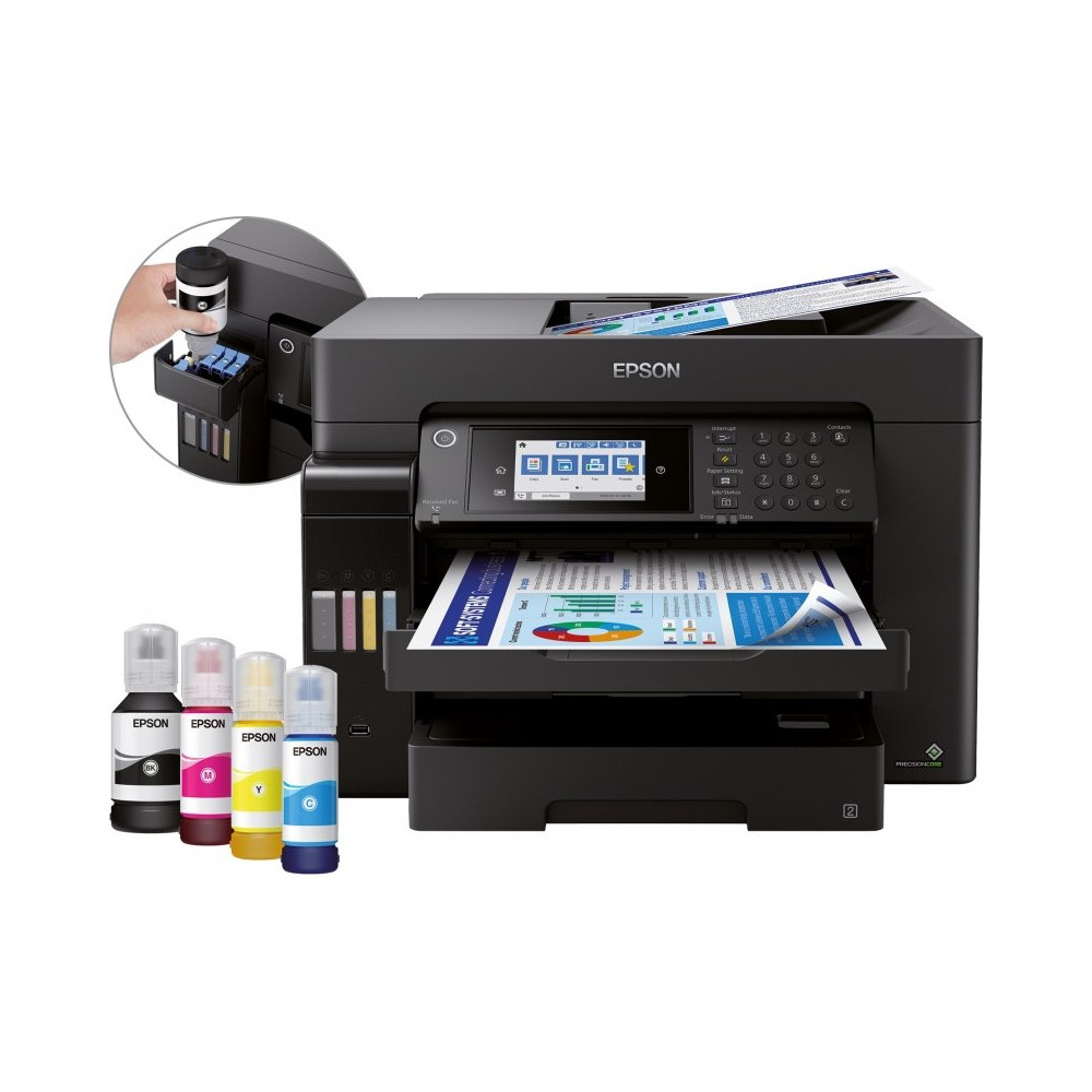 EPSON MULTIFUNZIONE INK A3 COLORE, ECOTANK ET-16655, 25PPM, ADF, FRONTE/RETRO, USB/LAN/WIFI - 4 IN 1