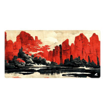 SHARKOON SKILLER SGP40 D11 MOUSEPAD TAPPETINO GAMING 1000 x 500 x 3  MM ROCCIA ROSSA