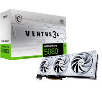 MSI VGA GEFORCE RTX 5080, RTX 5080 16G VENTUS 3X OC WHITE, 16GB GDDR7, HDMI1/DP3, ATX, TRIPLE FAN, O
