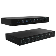 I-TEC DOCKING STATION USB-C KVM PER 3 HOSTS, DUAL DISPLAY, POWER DELIVERY 1X 92W/2X 65W