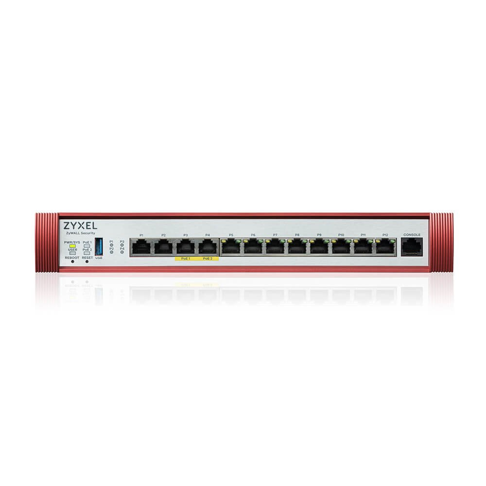 ZYXELFIREWALL CONS. 300 UTENTI, BANDA FINO A 10GB, 2P2,5GBPOE+2P2,5GB+8PGB LAN/WAN, RACK