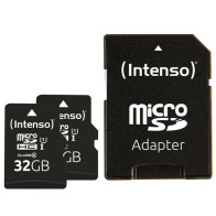 INTENSO MICRO SD UHS-I  PREMIUM CON INCL SD ADAPTER 32GB CONFEZIONE DA 2 PEZZI