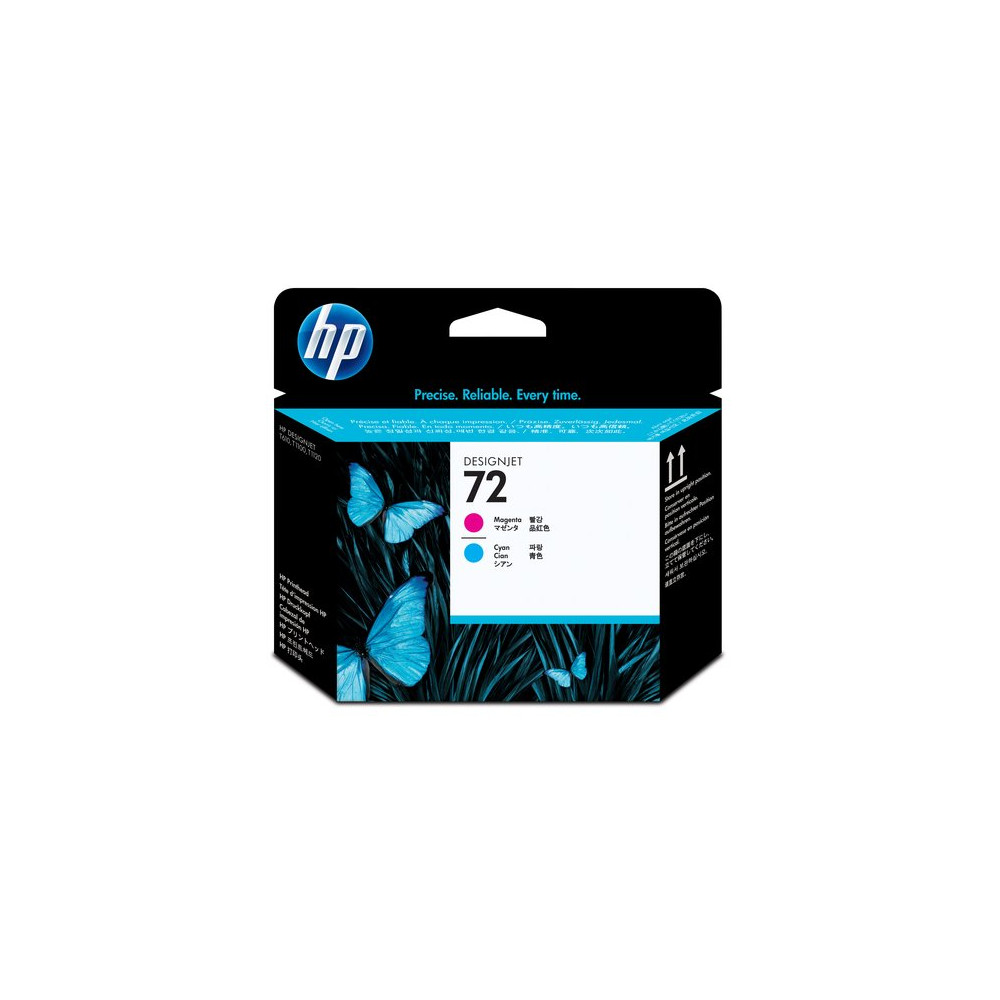 HP TESTINA MAGENTA E CIANO N 72 PER DESIGNJET T1100