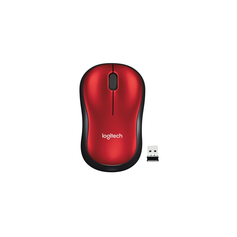 LOGITECH WIRELESS MOUSE M185 OTTICO, USB, COLORE ROSSO