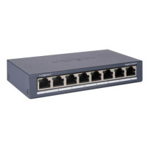 HIKVISION SWITCH 8 PORTE GIGABIT RJ45 PORTS, DESKTOP STEEL CASE UNMANAGED SWITCH