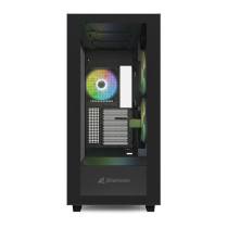 SHARKOON CASE REBEL C60 RGB BLACK ATX 2x U3, 1x Type-C,TRRS, 2x Tempered Glass, 4x 120 ARGB PWM, ARG