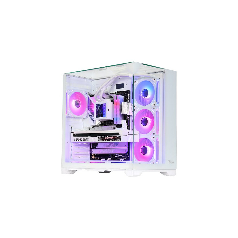 ITEK CASE DARK CAVE PANO - GAMING  TOWER, ATX, 4X12CM ARGB FAN, 2XUSB3, TYPE-C, TEMP GLASS TOP,  SID