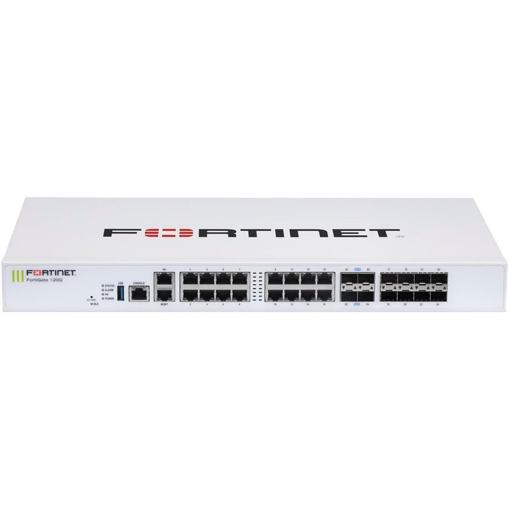 FORTIGATE-120G 18 PORTE GE RJ45 (INCLUSA 1 P. DI MGMT, 1 P. HA, 16 P. SWITCH), 8 X GE SFP SLOTS, 4 X