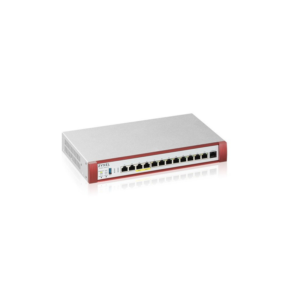 ZYXEL FIREWALL CONS. 300 UTENTI, BANDA FINO A 10GB, 2P2,5GBPOE+2P2,5GB+8PGB LAN/WAN, RACK, 1Y SEC.PK