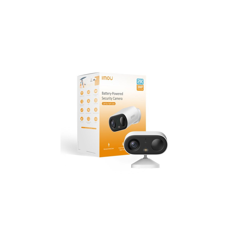 IMOU CELL GO FULL COLOR TELECAMERA RICARICABILE 2K (3MP), INTERNA/ESTERNA, SIRENA 90DB, IP65