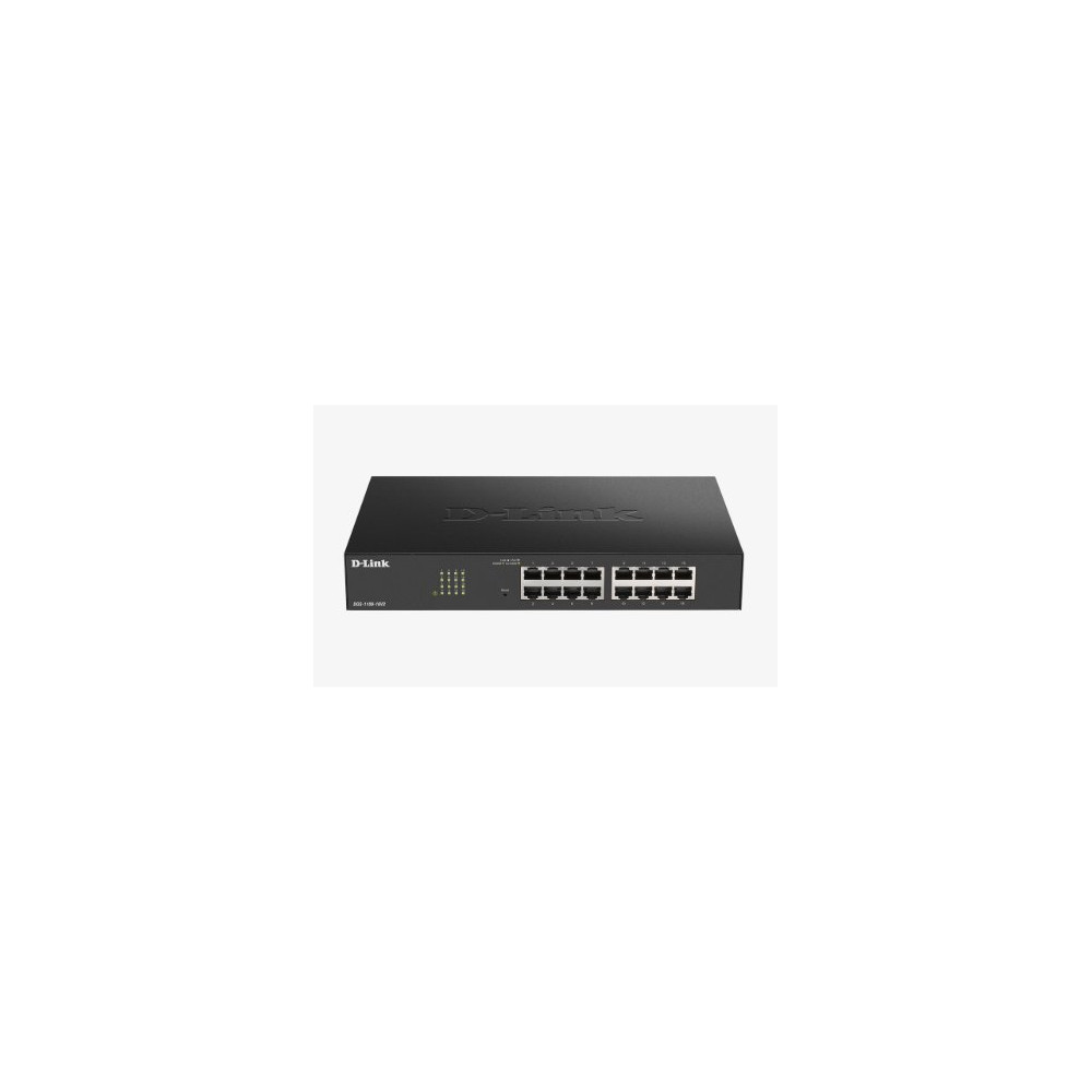 D-LINK SWITCH 16 PORTE GIGABIT SMART MANAGED, FANLESS, 802.1Q VLAN, 802.1p QoS, 11 RACKMOUNT INSTALLATION