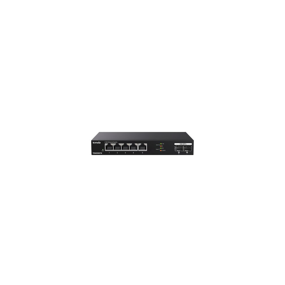 TENDA SWITCH UNMANAGED DESKTOP, 5*2.5GE + 2*10G SFP