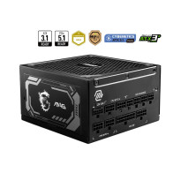 MSI ALIMENTATORE MAG A1000GL PCIE5, EU, 1000W, FULLY-MODULAR, 80 PLUS