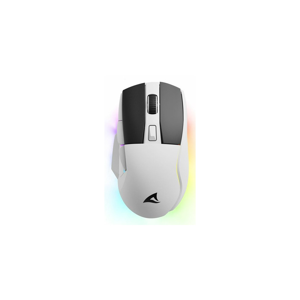SHARKOON MOUSE SKILLER SGM50 BIANCO CABLATO E WIRELESS, 6400 DPI