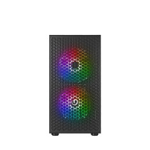 NUWO MICRO CASE ATX BLITZ R27 0.5MM SPCC USB3.0/2.0 3 FAN 12CM ARGB RAINBOW FRONT GLASS SIDE GLASS N