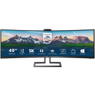 PHILIPS MONITOR CURVO 49 LED VA SUPERWIDE 32:9 5120X1440 5MS 450CDM, HDMI/DP/USB, WEBCAM, DOCKING STATION USB-C, MULTIMEDIALE