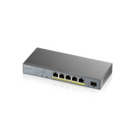 ZYXEL SWITCH MANAGED PER CCTV: 5 PORTE GIGABIT POE (BUDGET 60W) + 1 PORTA SFP, NFLEX