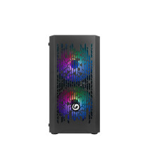 NUWO MICRO CASE ATX BLITZ R24 0.5MM SPCC USB3.0/2.0 3 FAN 12CM ARGB RAINBOW FRONT MESH SIDE GLASS NE