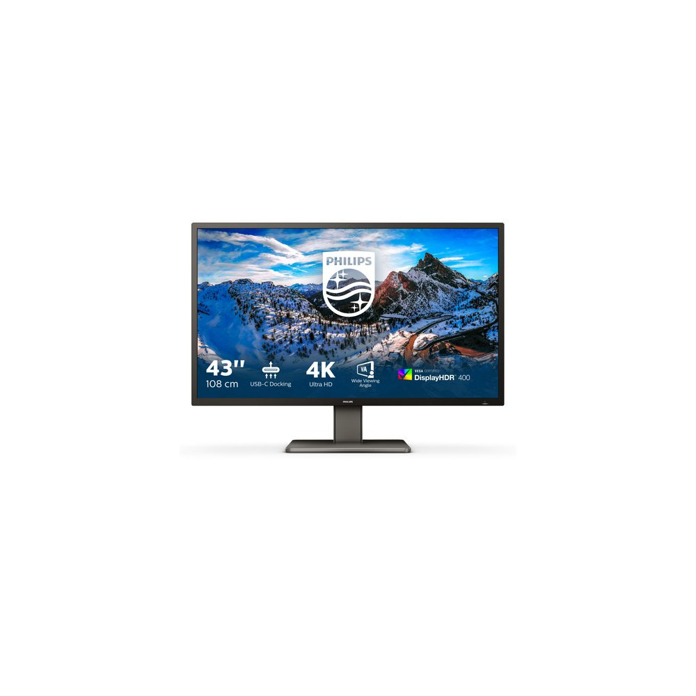 PHILIPS MONITOR 42,5 LED VA 16:9 4K UHD 4MS 400 CDM, DP/HDMI HUB USB-C, PIVOT, MULTIMEDIALE