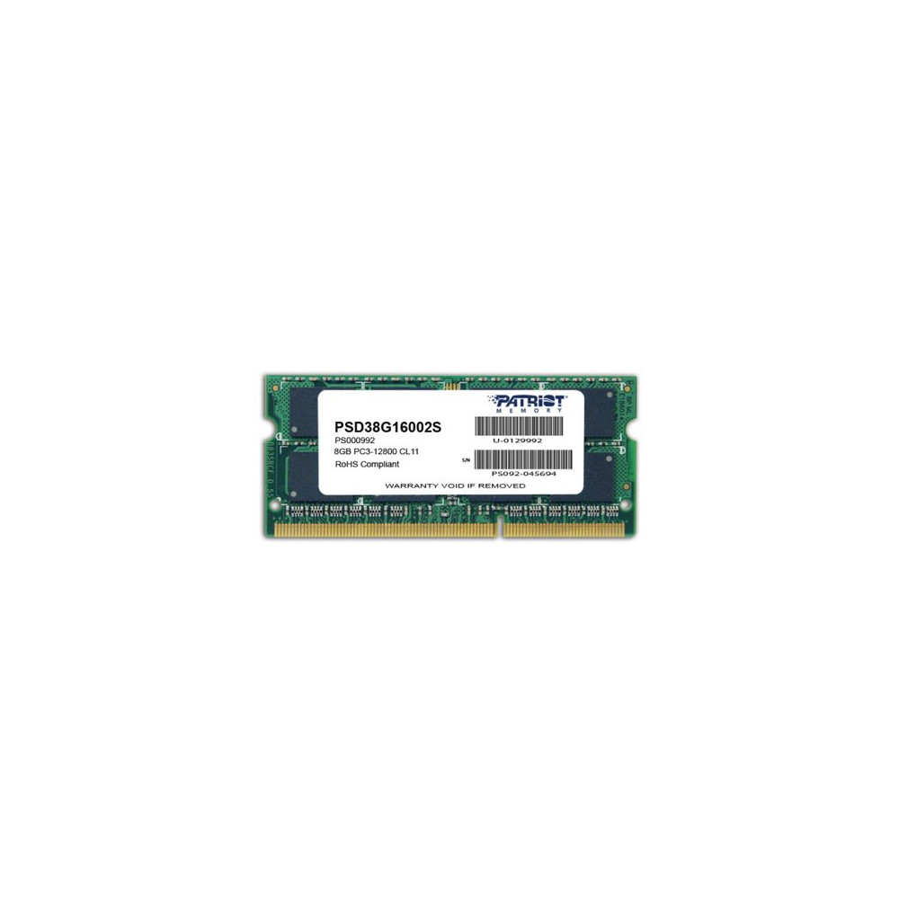 PATRIOT RAM SODIMM 8GB DDR3 1600MHZ