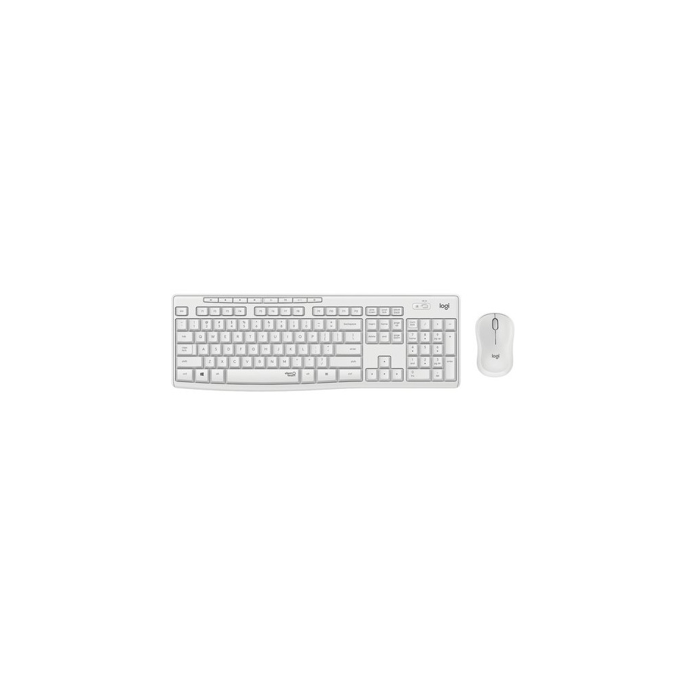 LOGITECH BUNDLE TASTIERA WIRELESS+MOUSE DESKTOP MK295 SILENT COMBO, USB, LAYOUT ITA, COLORE BIANCO