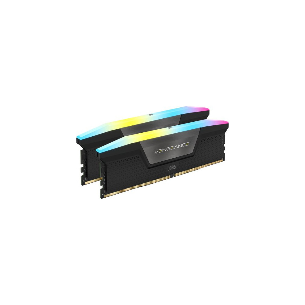 CORSAIR RAM VENGEANCE RGB DDR5 32GB (2 x 16GB) DDR5 6000 CL38-44-44-96 1.35V INTEL XMP - BLACK