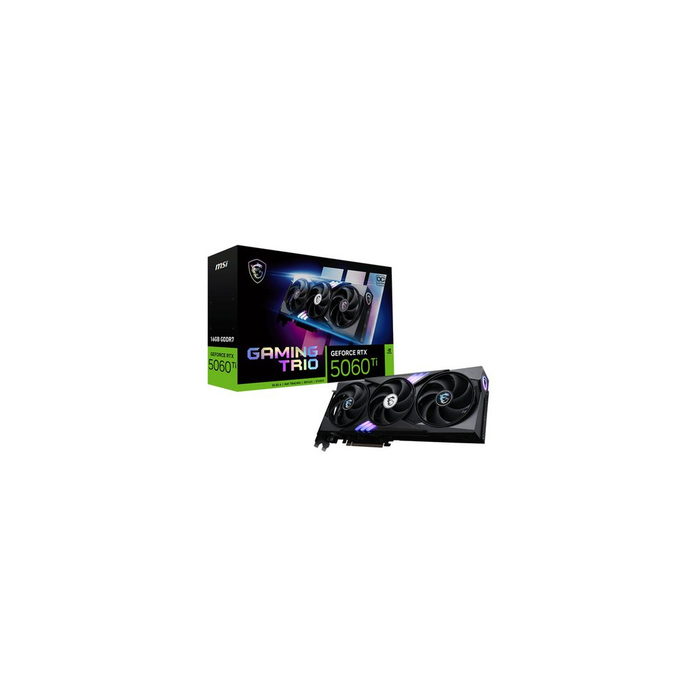 MSI VGA GEFORCE RTX 5060 TI, RTX 5060 Ti 16G GAMING TRIO OC, 16GB GDDR7, HDMI/DP3, TRI FROZR