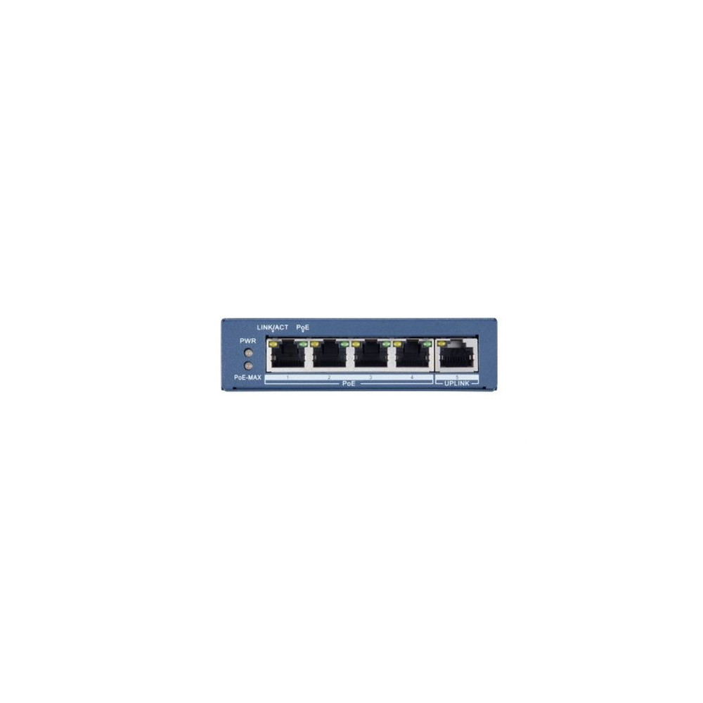 HIKVISION SWITCH 4 PORT GIGABIT UNMANAGED POE SWITCH  1 GIGABIT RJ45 UPLINK PORT, 802.3AF/AT, POE PO