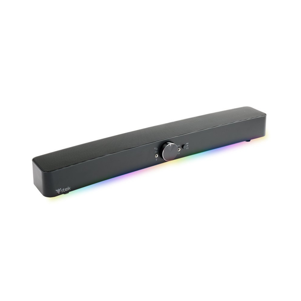 ITEK GAMING SOUNDBAR, RGB, BLUETOOTH, JACK 2x3.5mm, USCITA MIC E CUFFIE