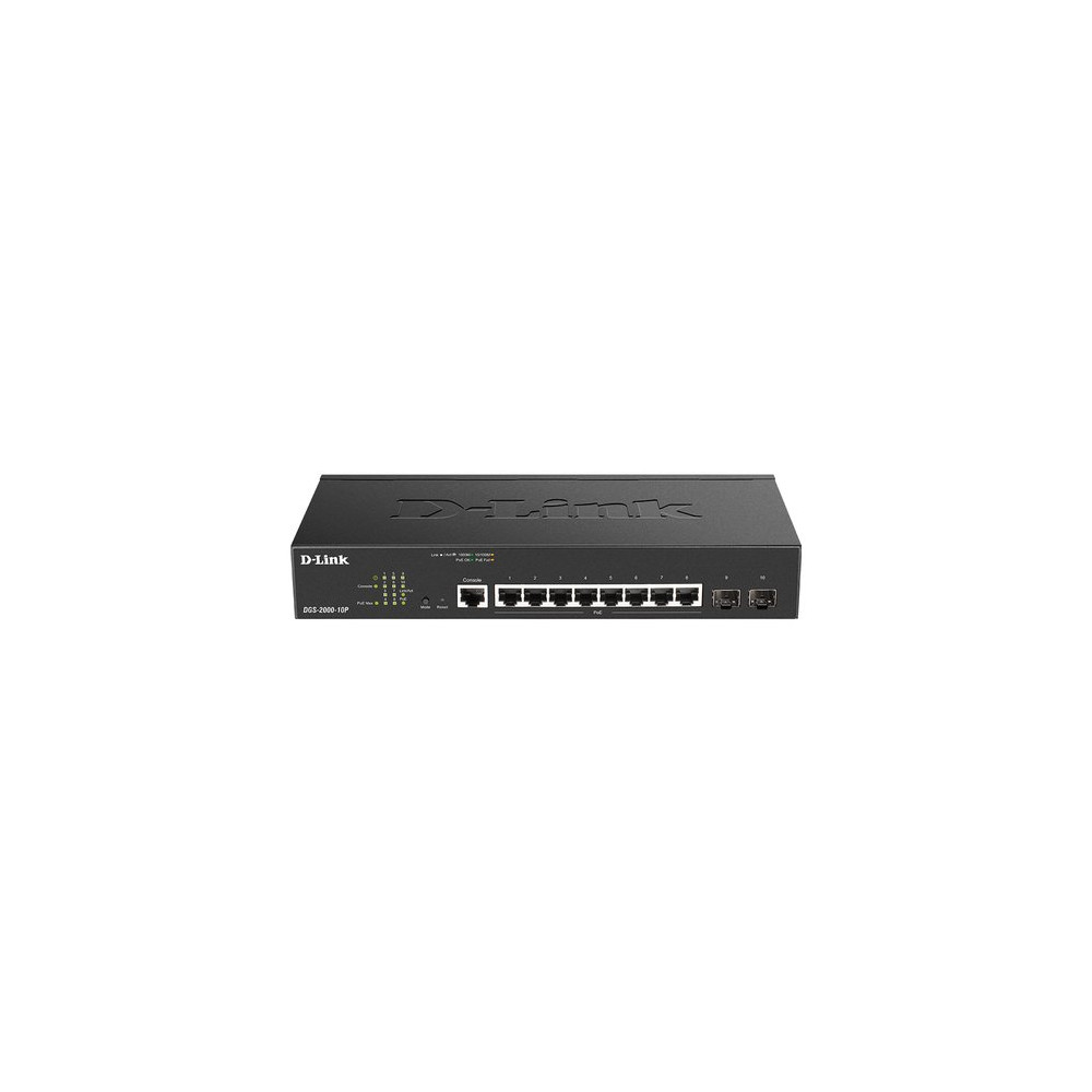 D-LINK SWITCH 8 PORTE GBIT POE MANAGED INCL. 2 X SFP