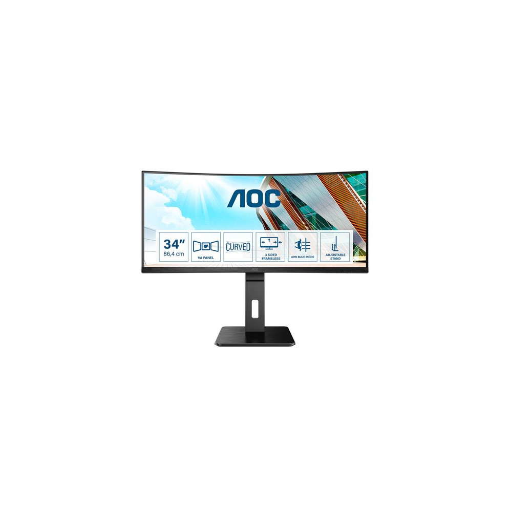 AOC MONITOR CURVO 34 LED VA 21:9 QHD 1MS 300 CDM, HDMI/DP, MULTIMEDIALE