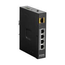D-LINK SWITCH INDUSTRIALE 5 PORTE UNMANAGED 4XGIGABIT POE+, 1XSFP